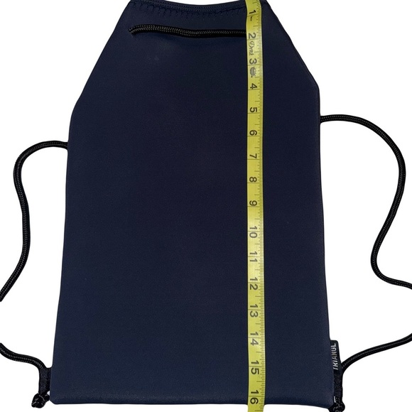 Triangl Swimwear Navy Neoprene Bag with Black Drawstring Straps - Picture 2 of 5